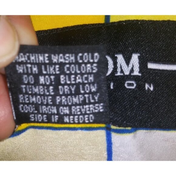 Mens Yellow Checkered Shirt 2XL Windowpane Plaid collared Stardom Collection EUC - Picture 8 of 10